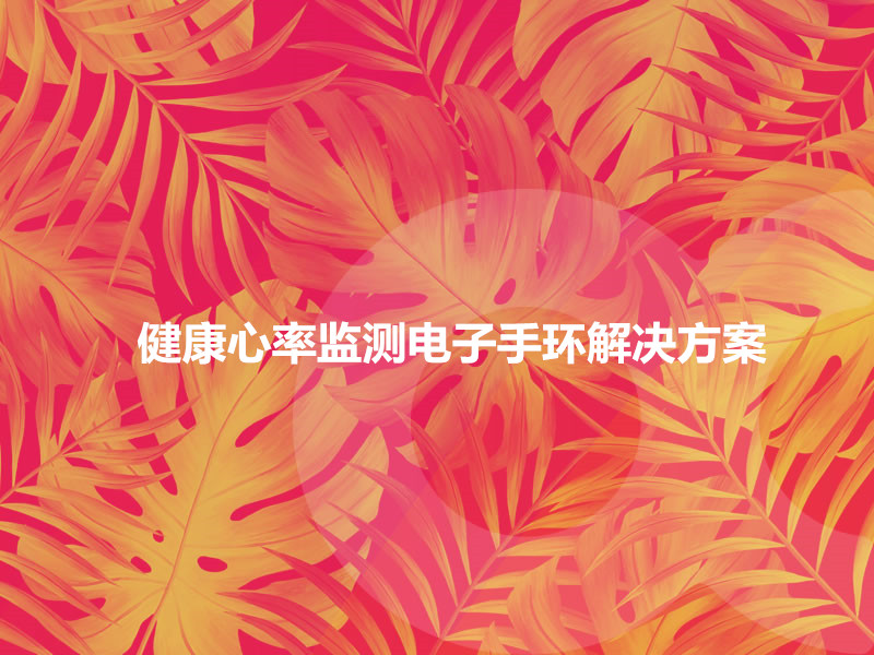 健康心率監測電子手環(huán)解決方案